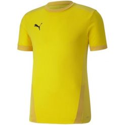 Koszulka do piłki nożnej męska Puma teamGOAL 23 Jersey. Żółte koszulki sportowe męskie Puma, m, bez wzorów, z jersey, bez kołnierzyka, bez ramiączek, do piłki nożnej. Za 112.94 zł.