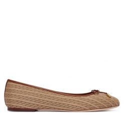 Baleriny LAUREN RALPH LAUREN. Brązowe baleriny damskie Lauren Ralph Lauren, bez wzorów, bez obcasa. Za 729.99 zł.