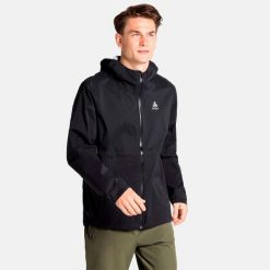 Kurtka techniczna męska Odlo AEGIS 2.5l Waterproof hardshell. Czarne kurtki męskie Odlo, l, bez wzorów, z hardshellu, sportowe, bez kaptura. W wyprzedaży za 546.15 zł.