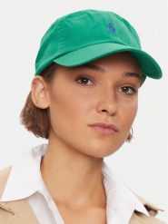 Polo Ralph Lauren Czapka z daszkiem 211912843002 Zielony. Zielone czapki i kapelusze damskie Polo Ralph Lauren, bez wzorów, z bawełny. Za 199.99 zł.