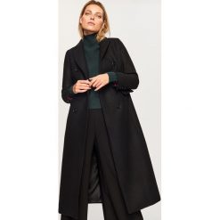 Wełniany płaszcz - Czarny. Czarne płaszcze damskie Reserved, z wełny. Za 599.99 zł.