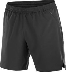 Spodenki do biegania Salomon Shakeout Core 2in1 Shorts 7 - deep black rozmiar: m. Czarne szorty sportowe damskie Salomon, m, bez wzorów, sportowe, do biegania. Za 304.39 zł.