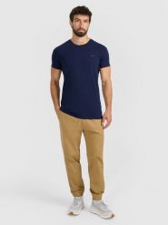 4F Spodnie dresowe joggery męskie - beżowe 3XL. Brązowe spodnie sportowe męskie 4f, m, bez wzorów, z dresówki, na fitness i siłownię. Za 159.99 zł.