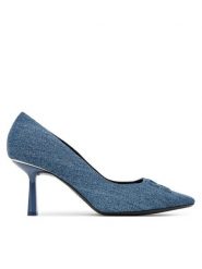 DKNY Szpilki K3566335 Niebieski. Niebieskie szpilki damskie DKNY, bez wzorów, z materiału, bez obcasa, bez zapięcia. Za 529.99 zł.