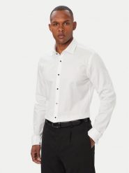 HUGO Koszula Kamir 50566484 Biały Slim Fit. Białe koszule męskie Hugo, m, bez wzorów, z bawełny, biznesowe, bez kołnierzyka, bez ramiączek. Za 549.99 zł.