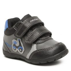 Półbuty Geox. Czarne półbuty chłopięce Geox, bez wzorów, bez zapięcia. Za 229.99 zł.