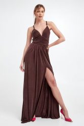 Sukienka wieczorowa ELISABETTA FRANCHI. Sukienki damskie Elisabetta Franchi, bez wzorów, wizytowe, bez kołnierzyka, bez ramiączek. W wyprzedaży za 2,046.82 zł.