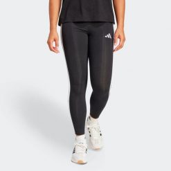 Legginsy fitness damskie ADIDAS. Czarne legginsy damskie Adidas, m, bez wzorów, z bawełny, z podwyższonym stanem, długie, na fitness i siłownię. Za 99.99 zł.