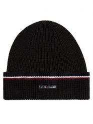 Tommy Hilfiger Czapka AM0AM13587 Czarny. Czarne rękawiczki męskie Tommy Hilfiger, na zimę, bez wzorów, z materiału. Za 219.99 zł.
