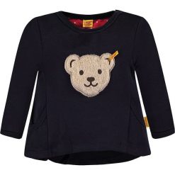 Bluza w kolorze granatowym. Niebieskie bluzy dla dziewczynek marki Steiff, z aplikacjami. W wyprzedaży za 75.95 zł.