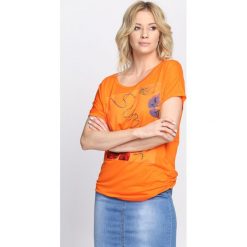 Pomarańczowy T-shirt Summer Mood. T-shirty damskie marki Born2be. Za 9.99 zł.