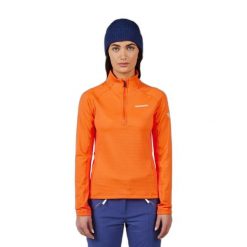 Kurtka narciarska 1/4 Zip damska Rossignol Blackside MIX. Brązowe kurtki snowboardowe damskie Rossignol, bez wzorów, bez kaptura, narciarskie. Za 570.00 zł.
