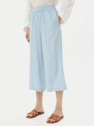 Pieces Kuloty Pia 17154737 Niebieski jasny Wide Leg. Niebieskie spodnie materiałowe damskie Pieces, s, bez wzorów, ze lnu. Za 89.99 zł.