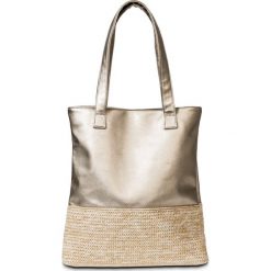 Torba shopper bonprix złoty kolor - naturalny. Torebki shopper damskie bonprix. Za 89.99 zł.