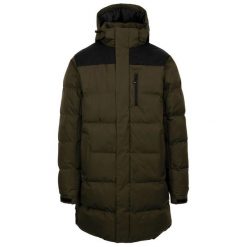 Męska Kurtka Ocieplana Clipster. Zielone kurtki sportowe męskie Trespass, l, bez wzorów, z puchu, trekkingowe. Za 273.99 zł.