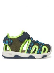 Geox Sandały B Sandal Multy B450FB 014CE CE3F4 S Khaki. Brązowe sandały chłopięce Geox, z materiału, bez zapięcia. Za 129.99 zł.