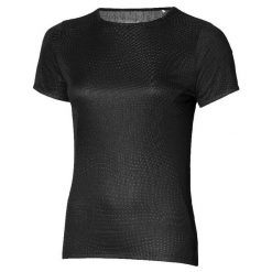 Koszulka damska Mizuno Dryaeroflow Graphic. Czarne koszulki sportowe damskie Mizuno, m, bez wzorów, z materiału, bez kołnierzyka, bez ramiączek, do biegania. Za 119.99 zł.