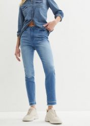 "Dżinsy ze stretchem ""ultra-soft"" 7/8". Niebieskie jeansy damskie bonprix. Za 139.99 zł.