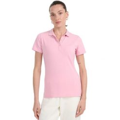 Koszulka damska polo 4F F365 jasny róż 4FWMM00TPTSF365 56S ROZMIAR 2XL. Czerwone koszulki sportowe damskie 4f, s, bez wzorów, bez kołnierzyka, bez ramiączek, do piłki nożnej. Za 66.90 zł.