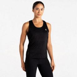 Koszulka fitness bez rękawów damska Modernize II. Czarne koszulki sportowe damskie Dare 2b, xl, bez wzorów, z elastanu, bez kołnierzyka, bez ramiączek, na fitness i siłownię. Za 146.00 zł.