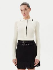 Bruuns Bazaar Sweter Johania BBW3653 Biały Slim Fit. Białe swetry damskie Bruuns Bazaar, l, bez wzorów, z wiskozy, bez kołnierzyka, bez ramiączek, bez kaptura. Za 359.99 zł.