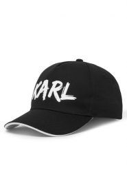 Karl Lagerfeld Kids Czapka z daszkiem Z31222 S Czarny. Czarne czapki dla dzieci Karl Lagerfeld Kids, bez wzorów, z bawełny. Za 139.99 zł.