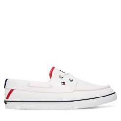 Tenisówki Tommy Hilfiger. Białe trampki męskie Tommy Hilfiger, bez wzorów, bez zapięcia. Za 369.99 zł.