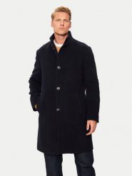 Tommy Hilfiger Płaszcz wełniany MW0MW37956 Granatowy Regular Fit. Niebieskie płaszcze męskie Tommy Hilfiger, na zimę, m, bez wzorów, z wełny, bez kaptura. Za 1,799.00 zł.