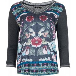 Desigual blzuka damska Recife M szara. Szare t-shirty damskie Desigual, m, bez wzorów, bez kołnierzyka. W wyprzedaży za 176.00 zł.