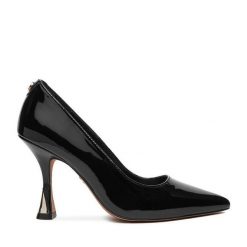 Szpilki Nine West. Czarne szpilki damskie Nine West, bez wzorów, bez obcasa, bez zapięcia. Za 249.99 zł.