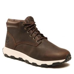 Trzewiki Timberland. Brązowe botki męskie Timberland, bez wzorów, bez zapięcia. Za 599.99 zł.