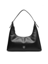 Calvin Klein Torebka Emblem Hw Lthr Shoulder Bag LV04F3262G Czarny. Czarne torebki do ręki damskie Calvin Klein, bez wzorów, ze skóry, bez dodatków. Za 719.99 zł.