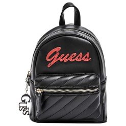 Guess Damski Plecak Factor Y Women`S Feliz Logo Convertible Mini Backpack Black. Czarne plecaki damskie marki Guess, z aplikacjami. W wyprzedaży za 620.00 zł.