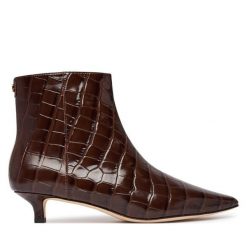 Botki LAUREN RALPH LAUREN. Brązowe botki damskie Lauren Ralph Lauren, bez obcasa, na szpilce, bez zapięcia. Za 1,199.00 zł.