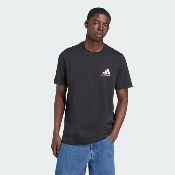 Koszulka Messi Icon Graphic. Czarne koszulki sportowe męskie Adidas, s, bez wzorów, z bawełny, bez kołnierzyka, bez ramiączek, do piłki nożnej. Za 179.00 zł.