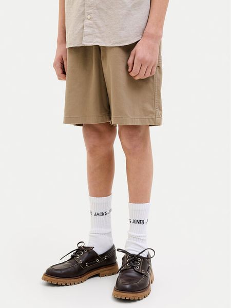 Jack & Jones Junior Szorty materiałowe Tony 12268938 Brązowy Relaxed Fit. Brązowe szorty dla chłopców Jack & Jones Junior, bez wzorów, z bawełny. Za 129.99 zł.