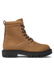 Tommy Hilfiger Trapery Casual Hilfiger Chunk Z Nbk Boot FM0FM05149 Brązowy. Brązowe śniegowce i trapery męskie Tommy Hilfiger, z nubiku, casualowe, bez zapięcia. Za 489.99 zł.