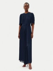 TWINSET Kombinezon 251TP2050 Granatowy Loose Fit. Niebieskie sukienki damskie Twinset, bez wzorów, z syntetyku, bez kołnierzyka, bez ramiączek. W wyprzedaży za 999.99 zł.