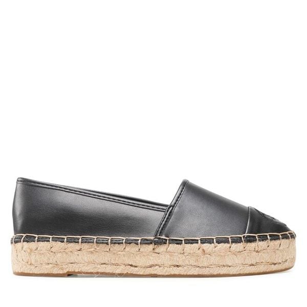 Espadryle Guess. Czarne espadryle damskie Guess, z aplikacjami, bez obcasa, bez zapięcia. Za 549.99 zł.