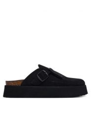 D.Franklin Klapki DFSH414005 Czarny. Czarne klapki damskie D.Franklin, bez wzorów, ze skóry, bez obcasa. Za 569.99 zł.