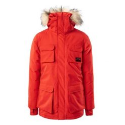 Parka Męska Ocieplana Taavo. Czerwone kurtki sportowe męskie IGUANA, l, bez wzorów, trekkingowe. Za 504.99 zł.