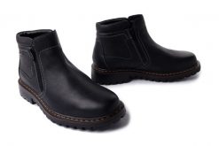 JOSEF SEIBEL Chance 55 21955 PL66 100 crazy horse/schwarz, botki męskie. Czarne botki męskie Josef Seibel, na zimę, bez wzorów, ze skóry, bez zapięcia. Za 449.90 zł.