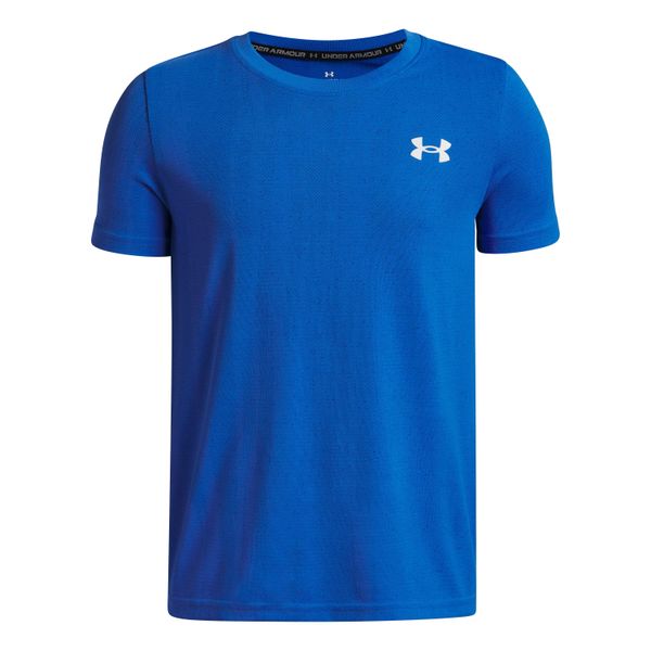 Koszulka dla dzieci Under Armour Vanish. Niebieskie t-shirty dla chłopców Under Armour, bez wzorów, z materiału, bez ramiączek. Za 184.00 zł.