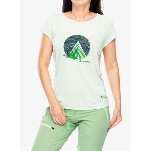 Koszulka szybkoschnąca damska Vaude Tekoa T-Shirt II. Zielone koszulki sportowe damskie Vaude, bez wzorów, bez kołnierzyka, bez ramiączek. Za 130.99 zł.