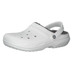 Chodaki Lined Clog U. Białe obuwie sportowe damskie Crocs, bez wzorów, z materiału, trekkingowe. Za 374.00 zł.