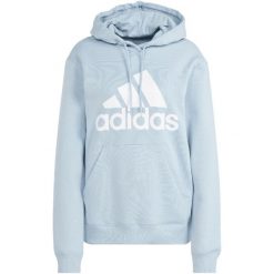 Bluza damska adidas Essentials Big Logo Regular Fleece Hoodie. Białe bluzy damskie Adidas, m, bez wzorów, z bawełny, z kapturem. Za 219.00 zł.