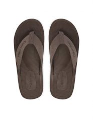 Calvin Klein Japonki Logo Webbing Strap HM0HM02106 Brązowy. Brązowe klapki męskie Calvin Klein, z materiału. Za 189.99 zł.