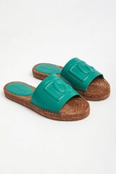 Klapki damskie z rafii DOLCE & GABBANA. Klapki damskie Dolce & Gabbana, bez wzorów, bez obcasa. W wyprzedaży za 2,076.75 zł.
