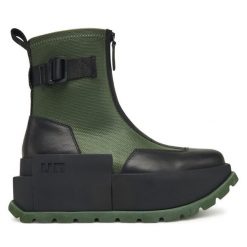 Botki United Nude. Zielone botki damskie United Nude, bez obcasa, na koturnie, bez zapięcia. Za 1,339.00 zł.