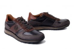 BUGATTI 331-APA04-1441 1511 grey/dark grey, półbuty męskie. Szare półbuty na co dzień męskie Bugatti, bez zapięcia. Za 409.31 zł.